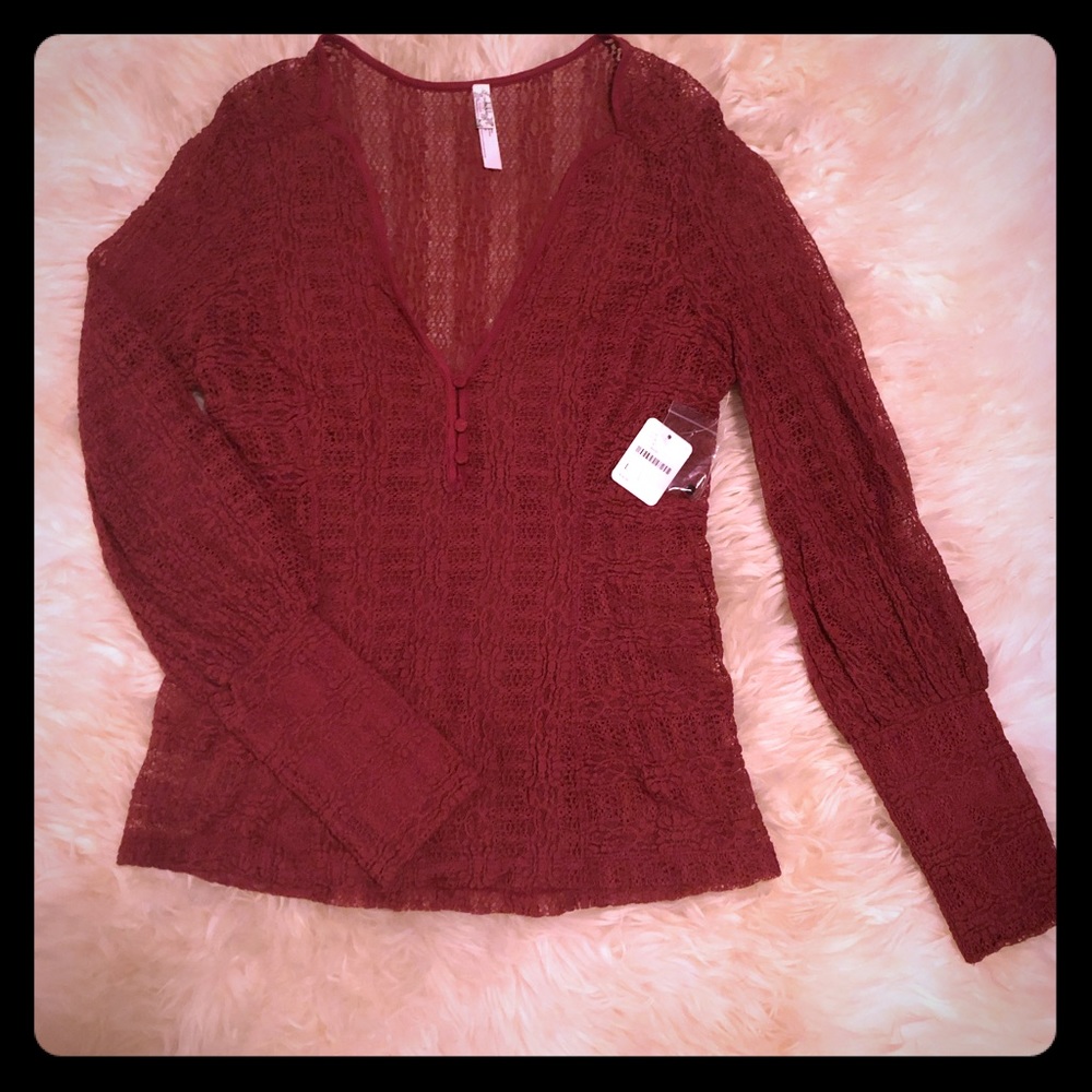 Free People lace shirt